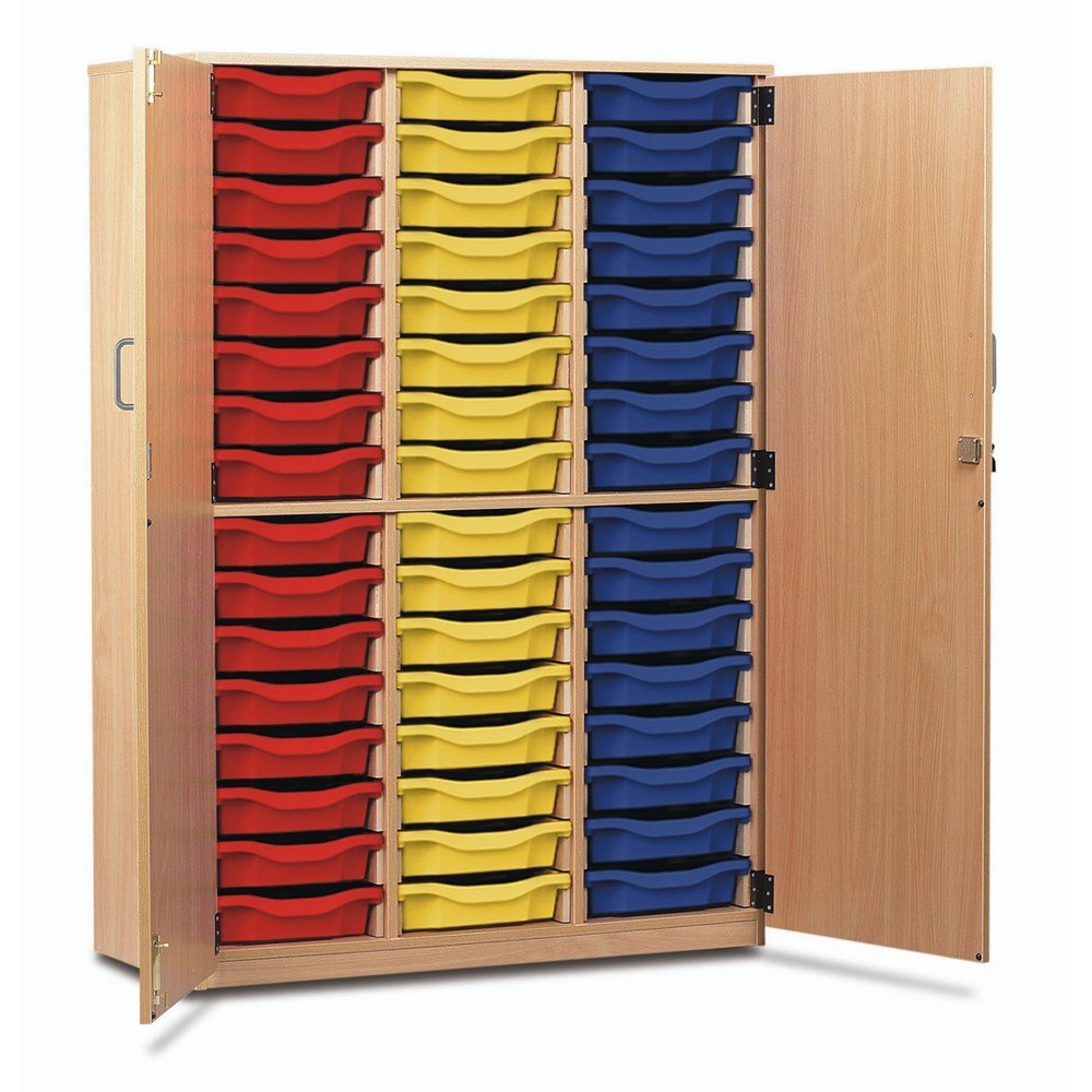 Monarch 48 Single Tray Storage Unit Cupboard with Full Doors - ABC School Supplies