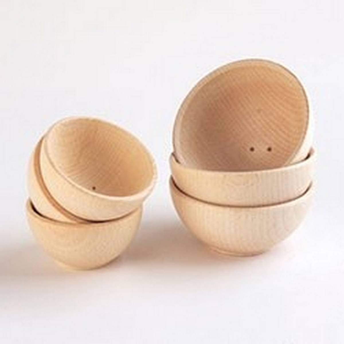 Natural Wooden Bowls (92Mm) - ABC School Supplies