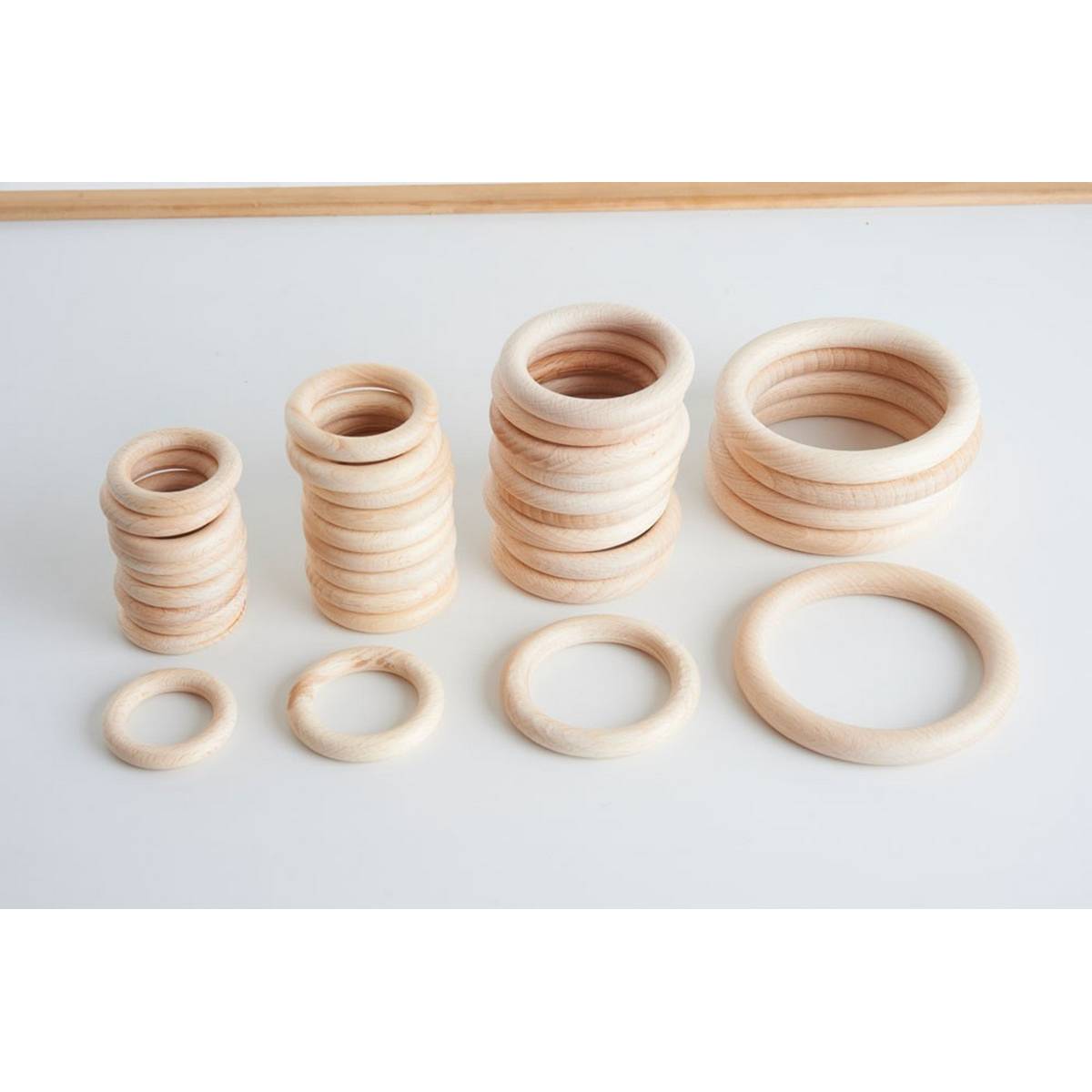 Natural Wooden Rings (56Mm) - ABC School Supplies