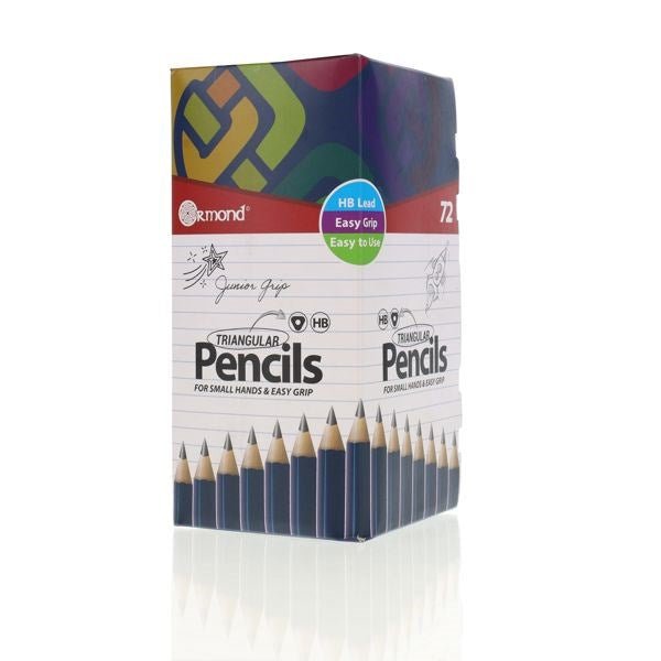 Ormond Hb Triangular Junior Grip Pencils Pack Of 72 - ABC School Supplies