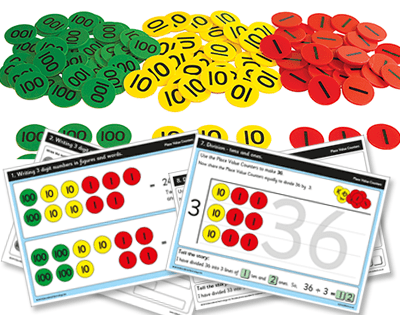 Place Value Counters With Workcards - ABC School Supplies