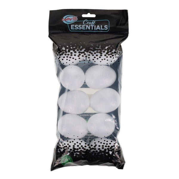 Polystyrene Eggs Pack of 10 - 7cm - ABC School Supplies