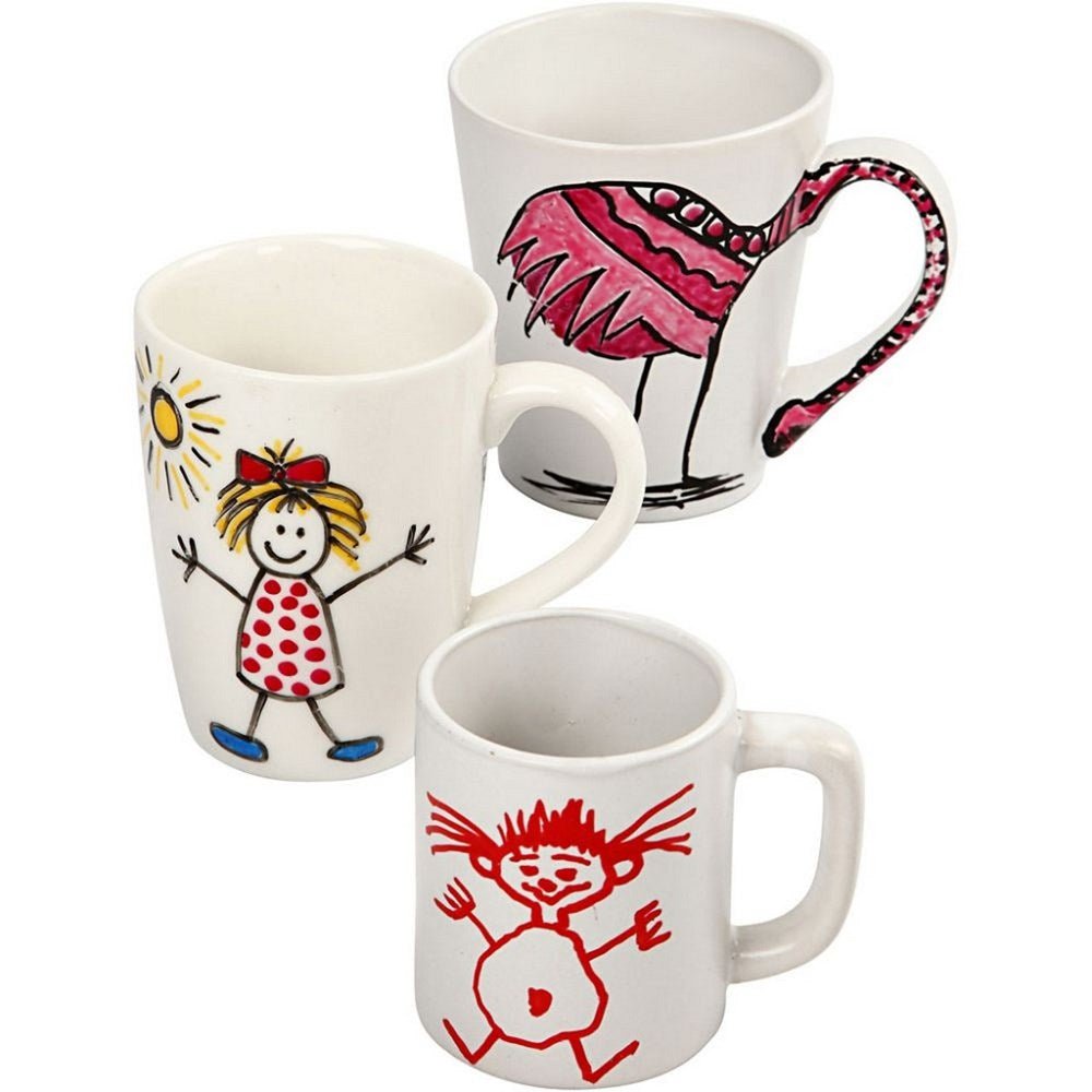 Porcelain Mugs and Markers qty 48 - ABC School Supplies