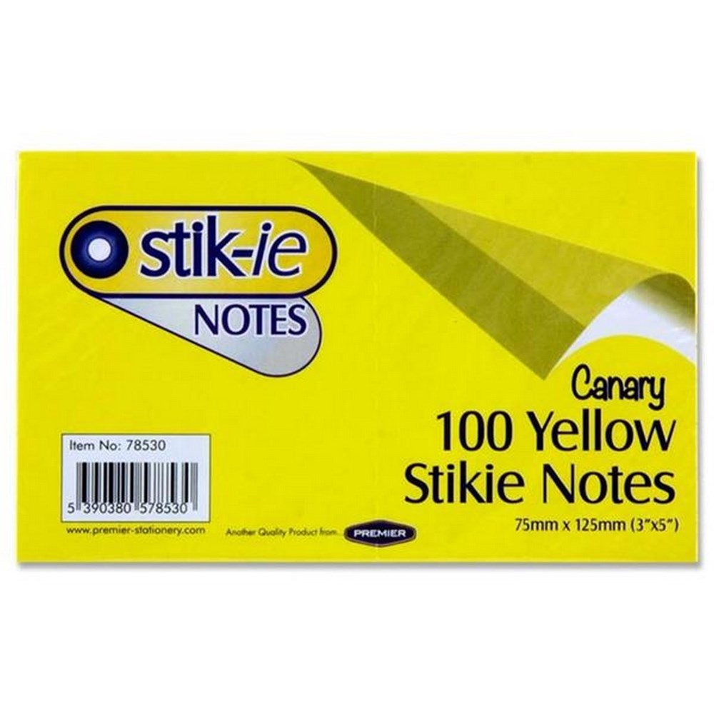 Post - it Sticky Notes 75 x 125 mm Yellow - ABC School Supplies