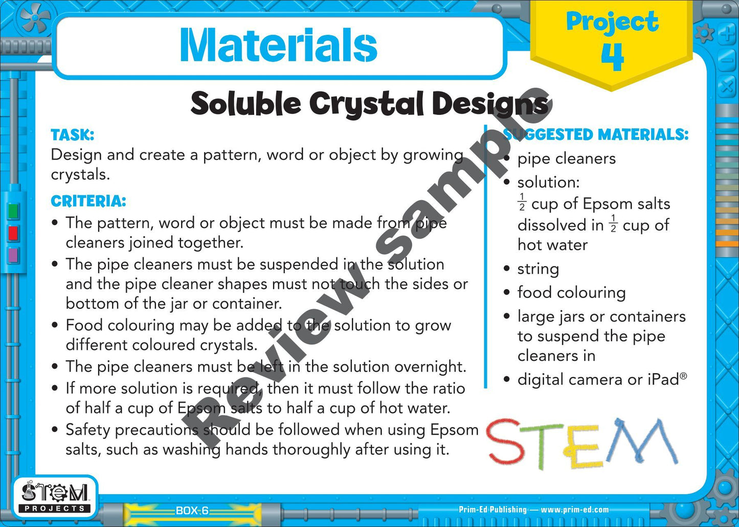 Stem Projects: 6th Class