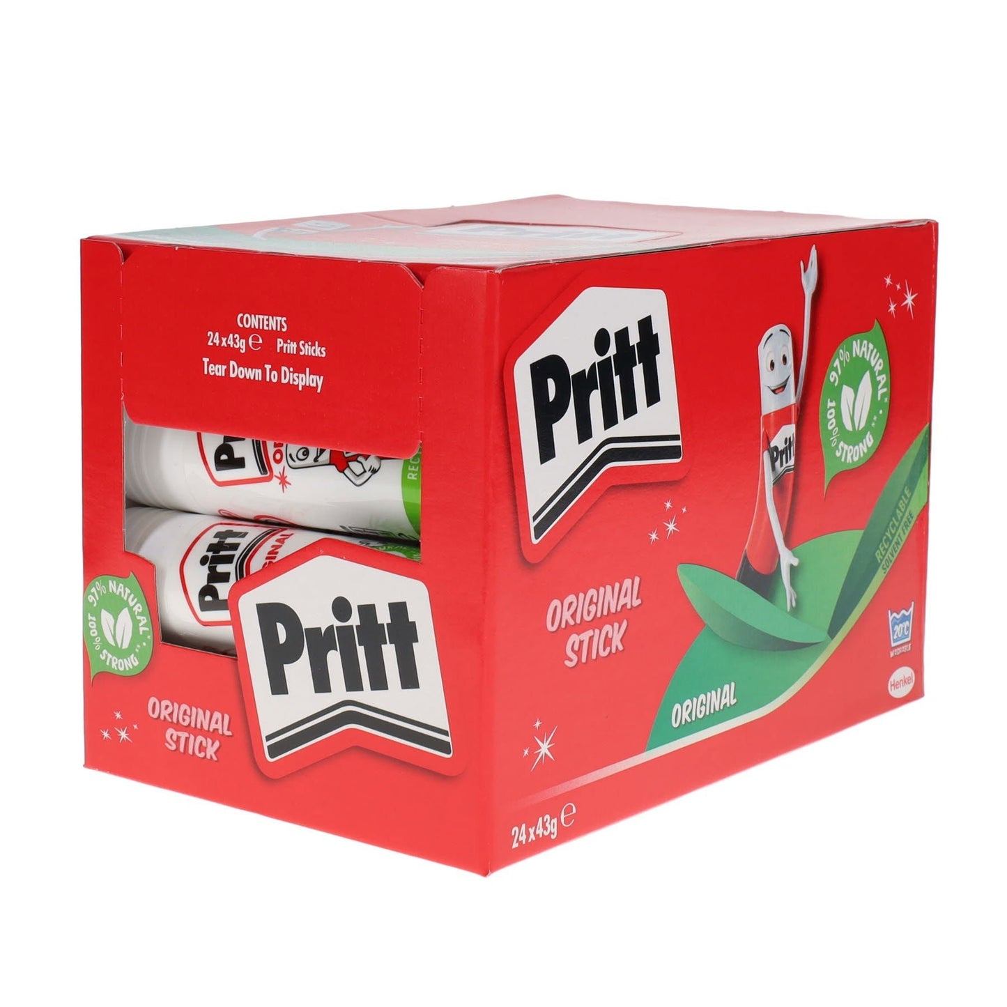 Pritt Glue Stick - 43g - Pack of 24 - ABC School Supplies