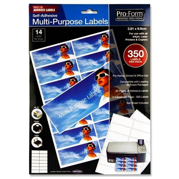 Pro:Form 25 Sheets - 14 Labels 99X38Mm - ABC School Supplies