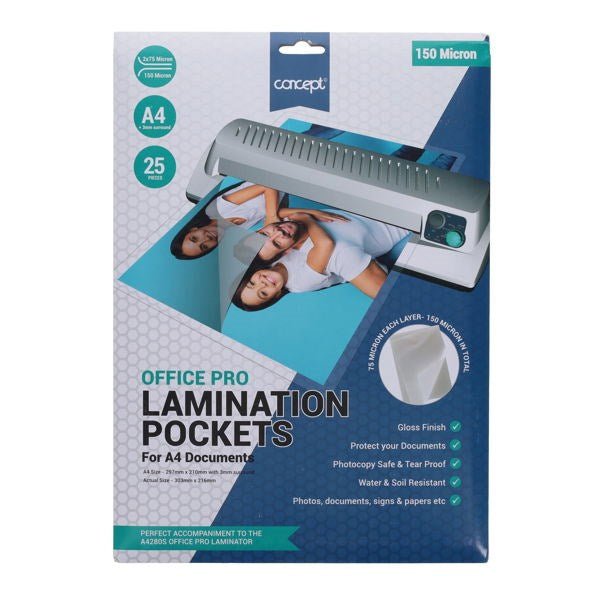 Pro:Form A4 Laminating Pouches (Pack of 25) - ABC School Supplies