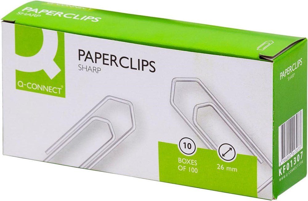 Q - Connect Paperclips 26Mm - Pack Of 1000 - ABC School Supplies