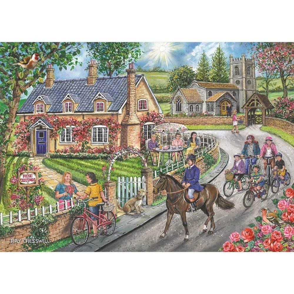 Rose Cottage - 1000 Piece Jigsaw Puzzle - ABC School Supplies