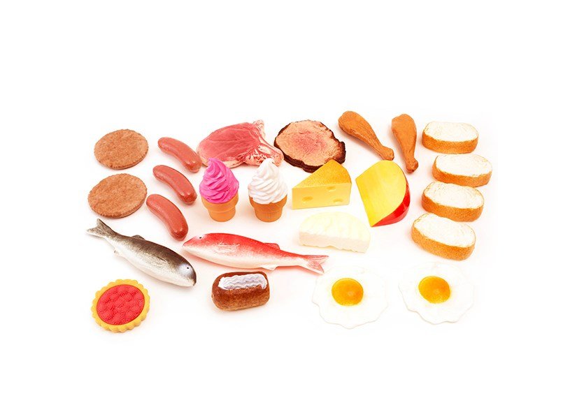 Set Of Assorted Play Food - 24Pcs - ABC School Supplies