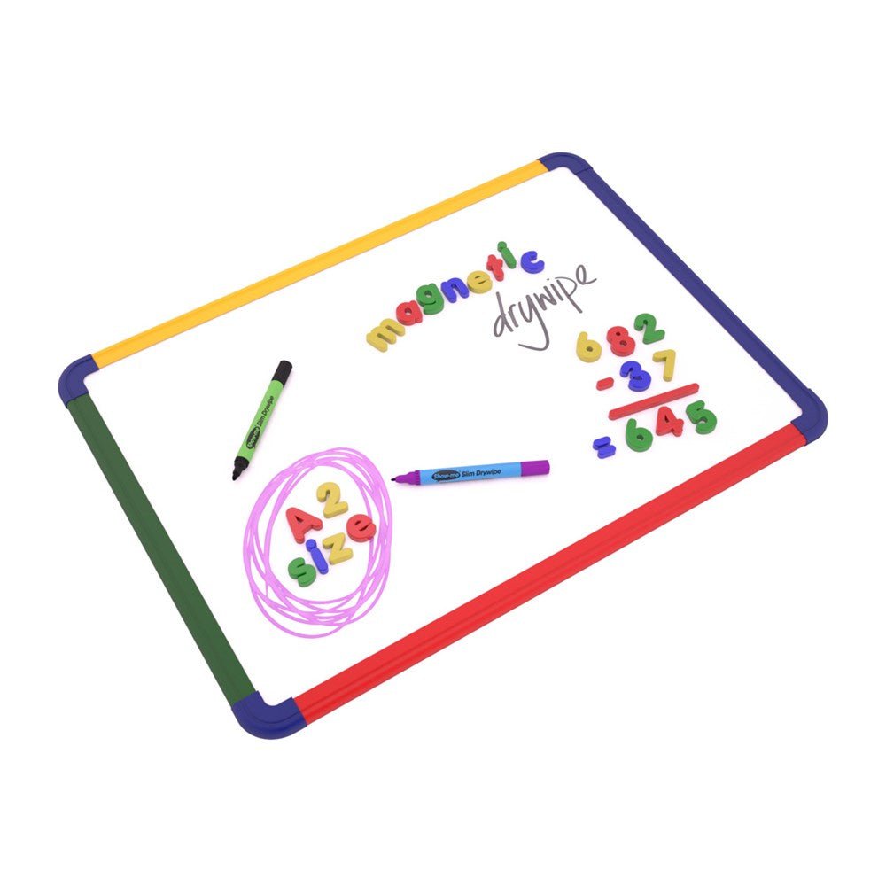 Show - Me Magnetic Drywipe Framed Board - Gridded / Plain, A2 - ABC School Supplies