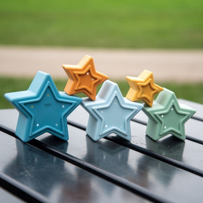 SiliSoft Star Stacking Cups (Neutral) - 5 Pack - ABC School Supplies