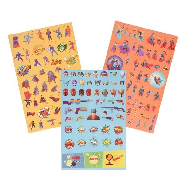 Sticker Pad - Super Heros 200+ Assorted - ABC School Supplies