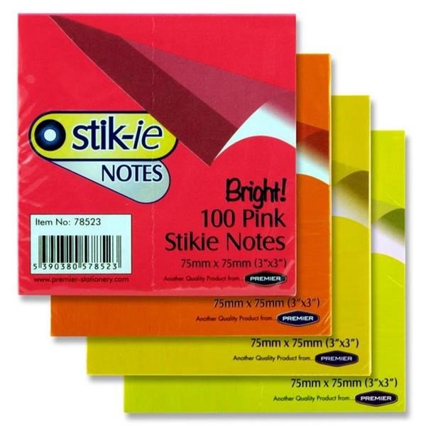 Stik.ie Post-It Sticky Notes 75 X 75 Mm - ABC School Supplies