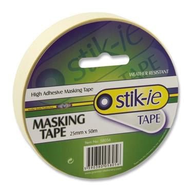 Stik.ie Roll Masking Tape 50M X 25Mm - ABC School Supplies