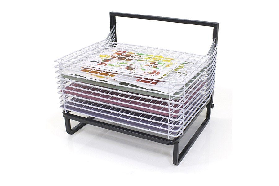 Ten Shelf Spring Loaded Floor Drying Rack - ABC School Supplies
