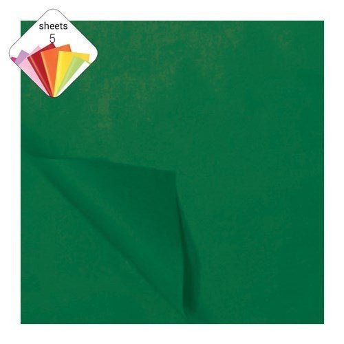 Tissue Paper (5 Sheets) - Dark Green - ABC School Supplies