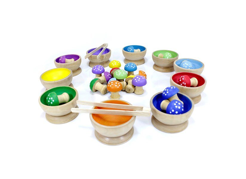 Toadstool - Wooden Sorting Set - ABC School Supplies