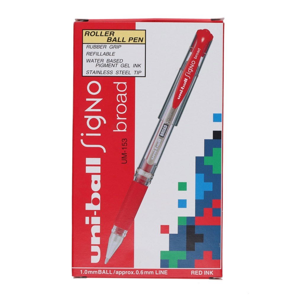 Uni Ball 0.1mm Signo Rollerball Pen - Red - ABC School Supplies