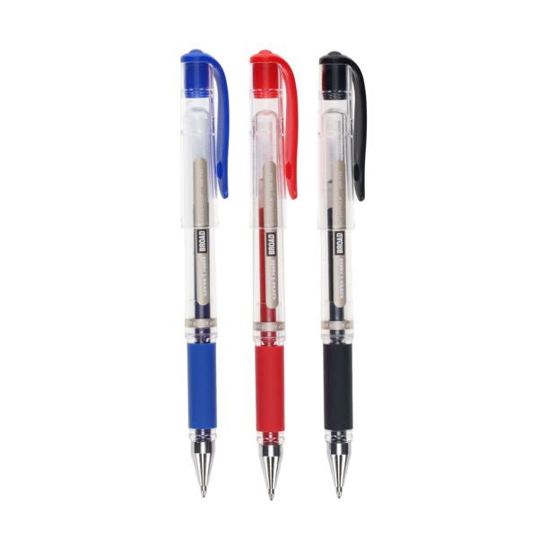 Uni Ball 3 Pack Gel Rollerball Pen - Asst - ABC School Supplies