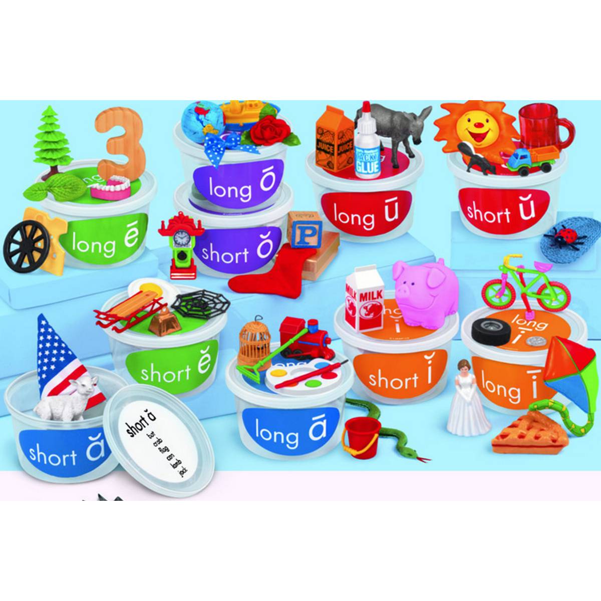 Vowel Teaching Tubs - ABC School Supplies