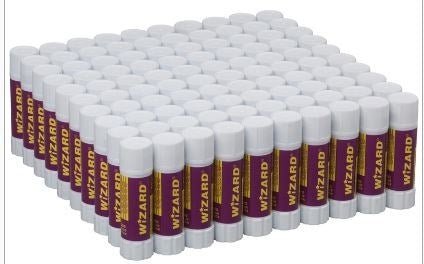 Wizard 40Grm Glue Sticks Value Pack Of 100 - ABC School Supplies