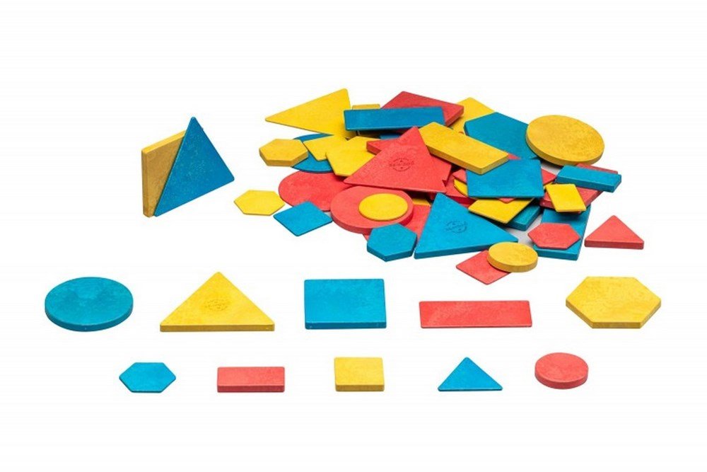 Wooden Attribute Blocks Pattern Pack Of 60 - ABC School Supplies