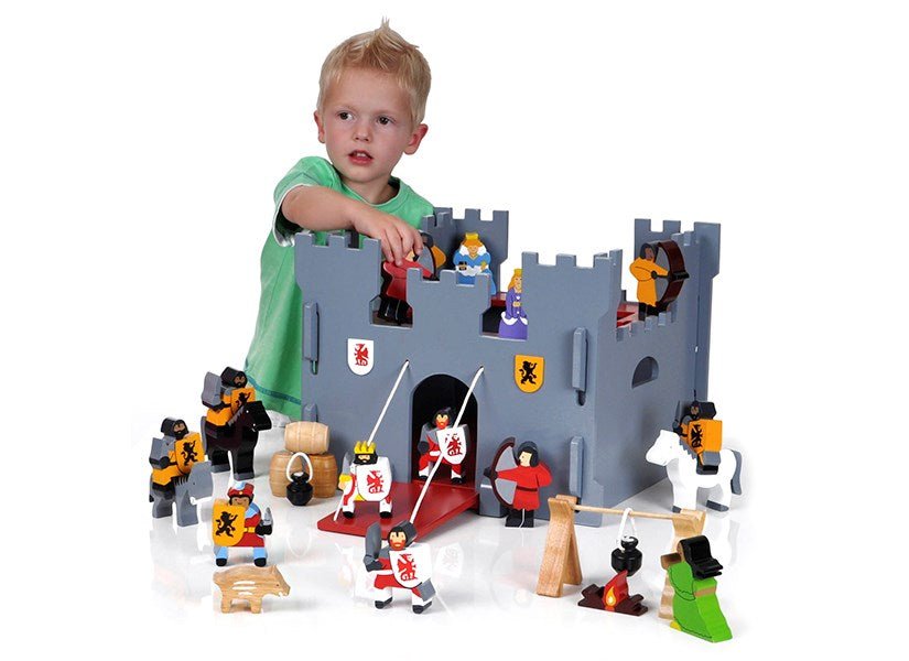 Wooden Medieval Castle & Figure Set - ABC School Supplies