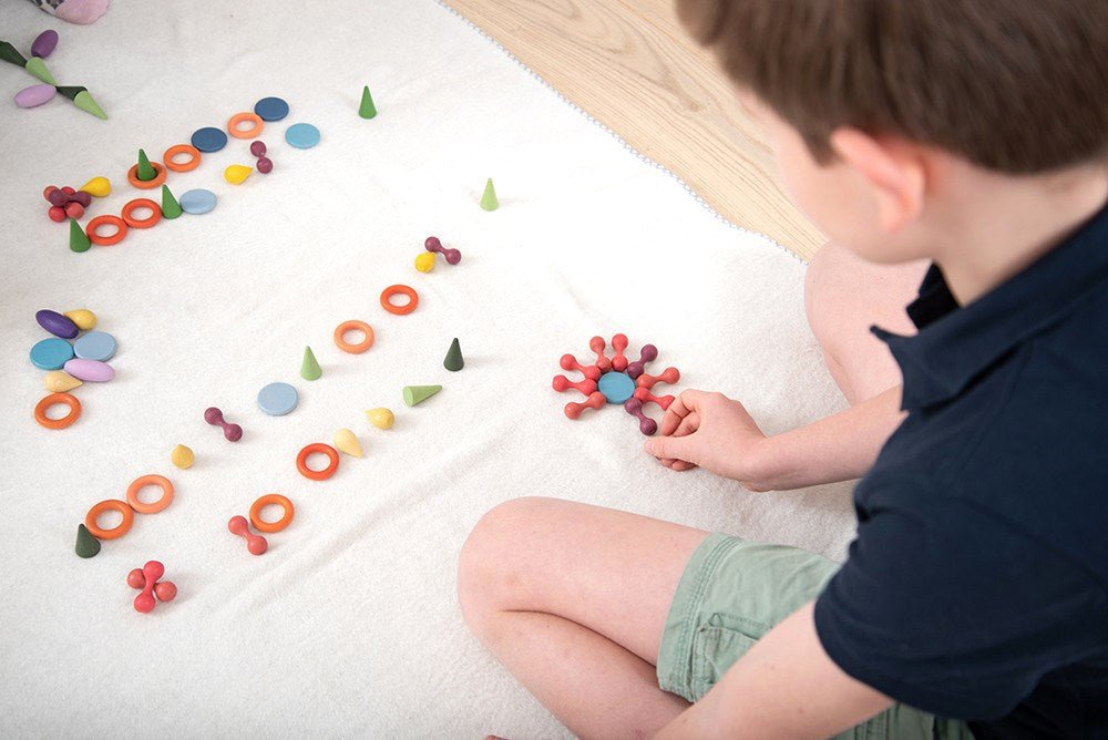 **Wooden Treasures Sorting Set - ABC School Supplies