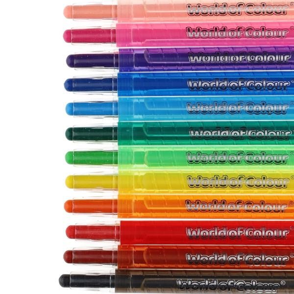 World Of Colour Twisties Crayons Pack Of 12 - ABC School Supplies
