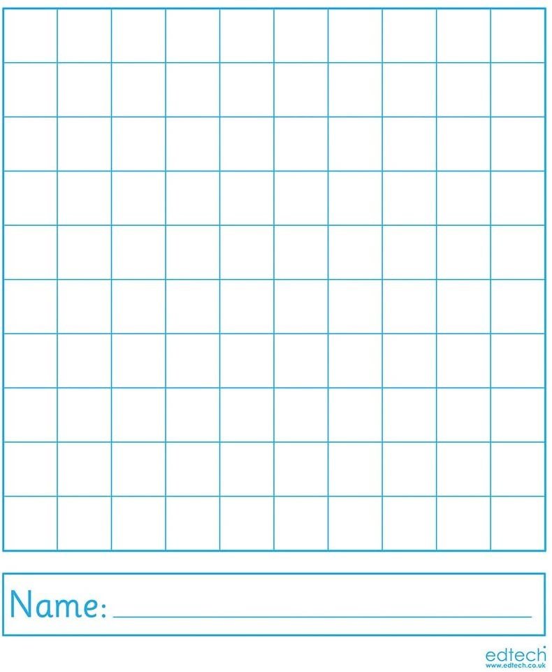 Write And Wipe Number Square Whiteboards Pack Of 10 - ABC School Supplies
