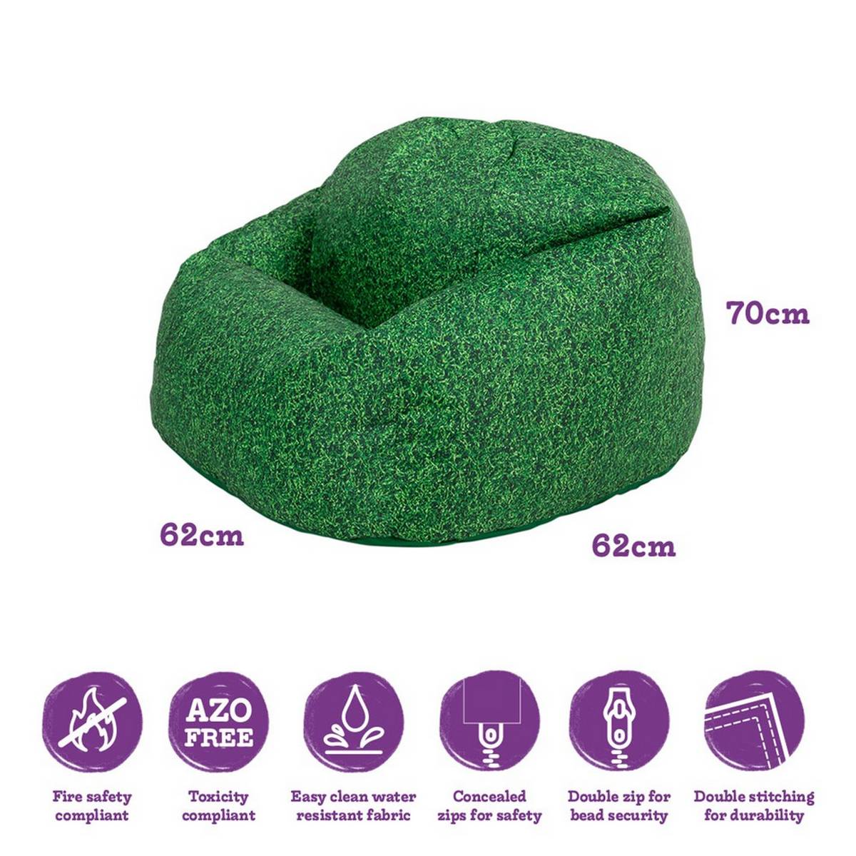 Eden Learning Nature Grass Print  Bean Bag