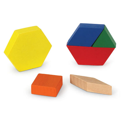 Wooden Pattern Blocks, 1 cm (Set of 250)