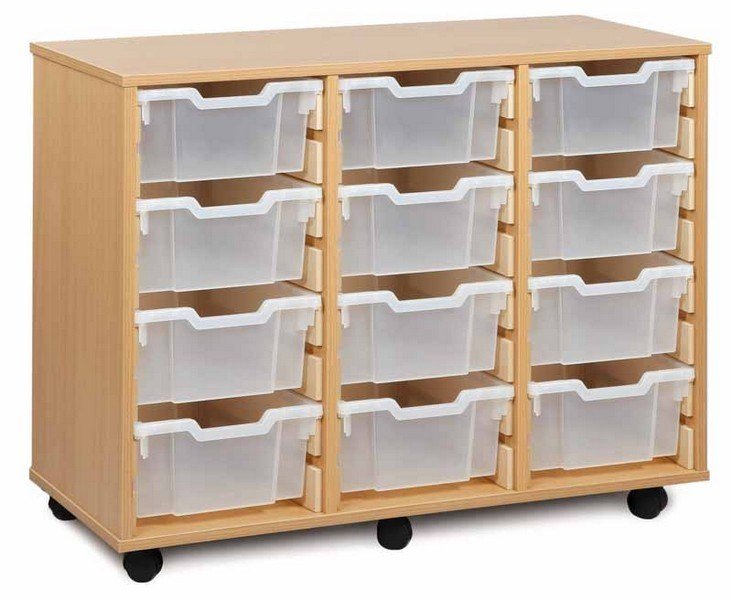 12 Deep Tray Unit Clear - ABC School Supplies