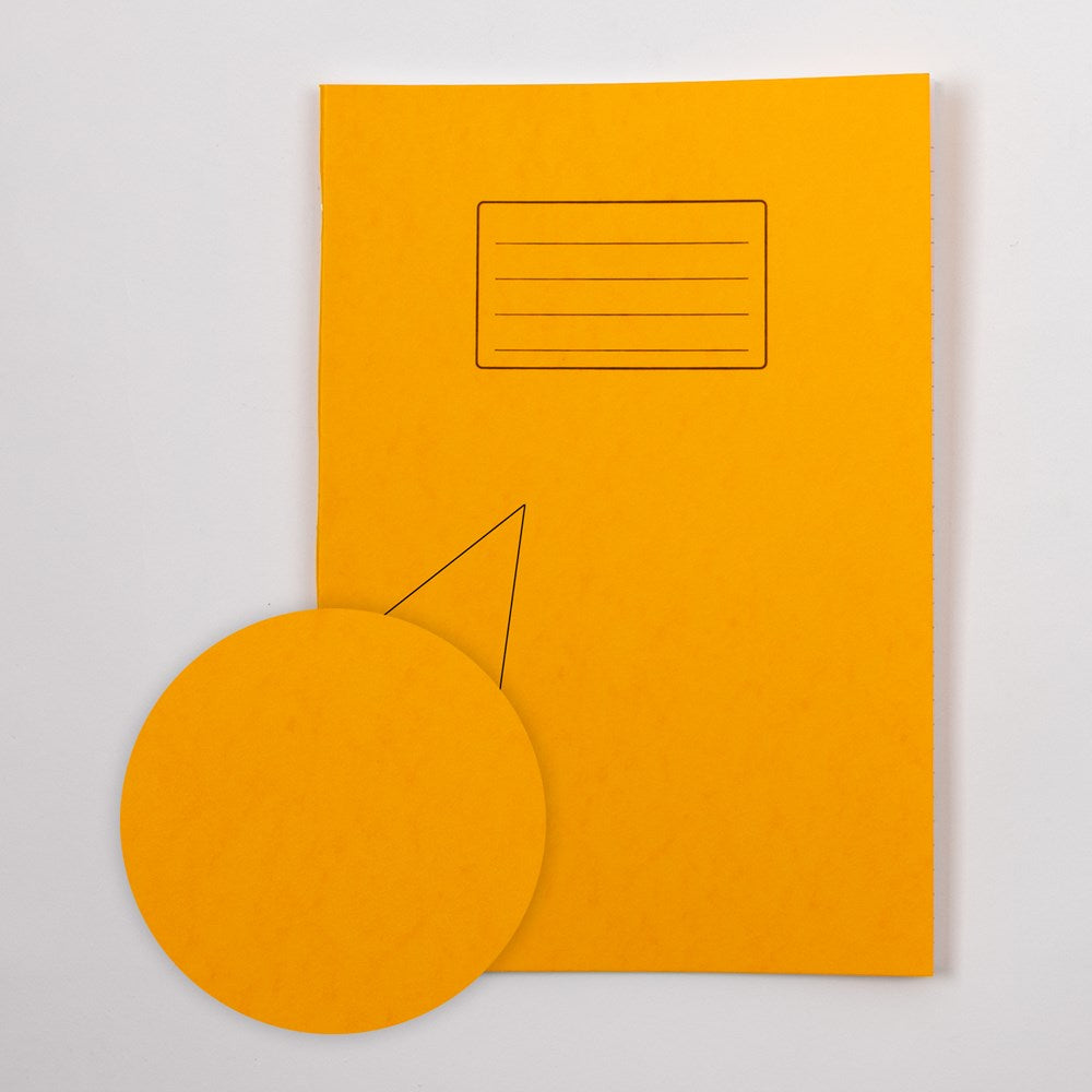 Classmates A4 Exercise Book 64 Page, 8mm Ruled With Margin, Yellow - Pack of 50