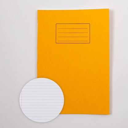 Classmates A4 Exercise Book 64 Page, 8mm Ruled With Margin, Yellow - Pack of 50