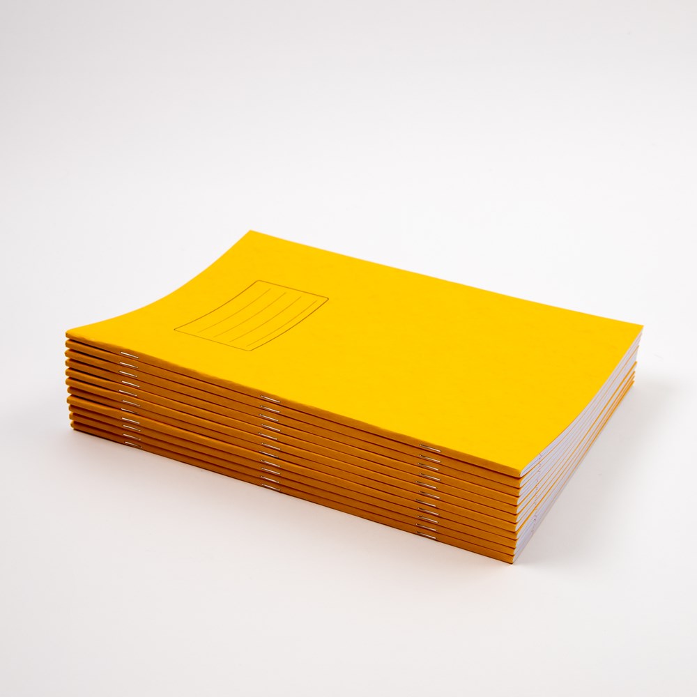Classmates A4 Exercise Book 64 Page, 8mm Ruled With Margin, Yellow - Pack of 50