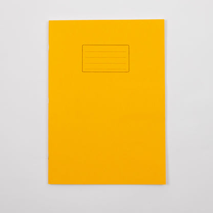 A4+ Exercise Book 80 Page, Plain Blank, Yellow - Pack of 50