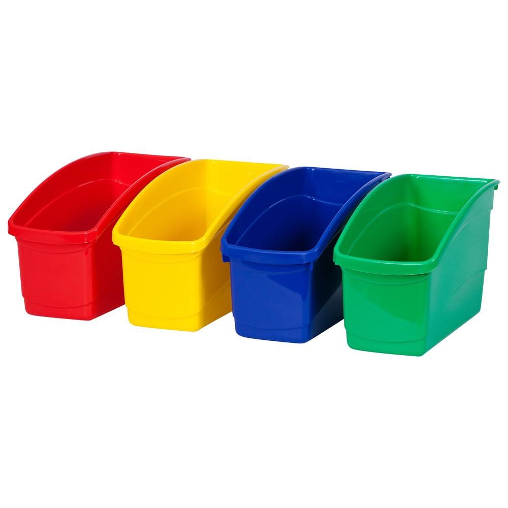 CleverCo Plastic Book & Storage Tubs Set of 20 (red, yellow, green, blue, )