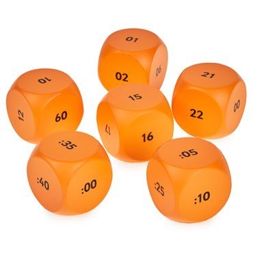 **24 Hour Clock Cubes - Pack Of 6 - ABC School Supplies