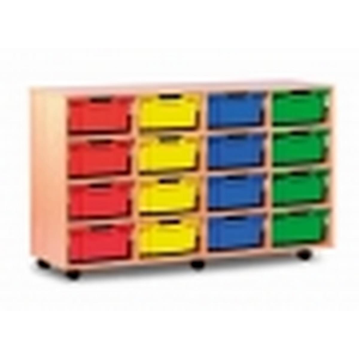 24 Shallow Tray Unit Coloured - ABC School Supplies