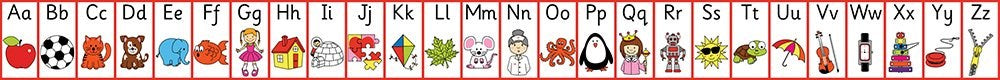 **Giant Plastic Alphabet Wall Frieze 2000 X 240Mm