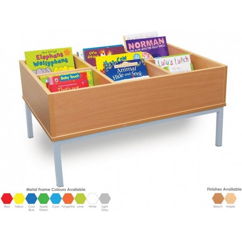 6 Bay Static Kinderbox Book Storage Unit with Legs - ABC School Supplies