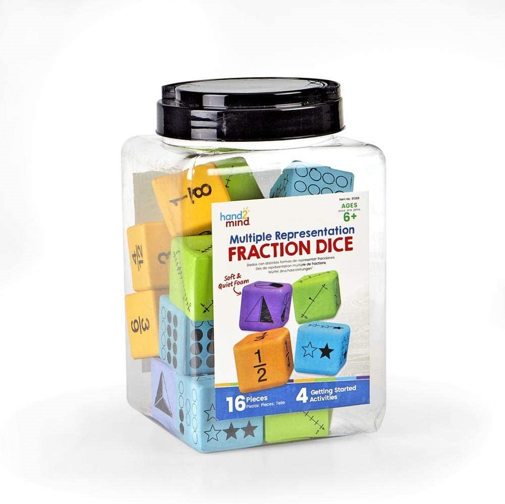 Multiple Representation Fractions Dice, Set of 16