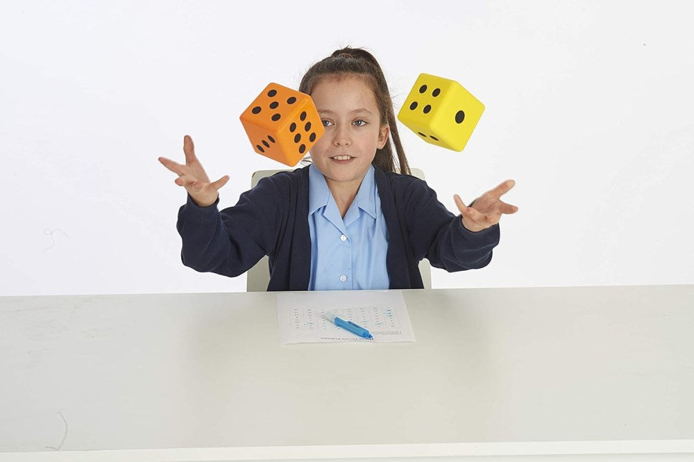 Soft Dice Pack of 2 Yellow & Orange