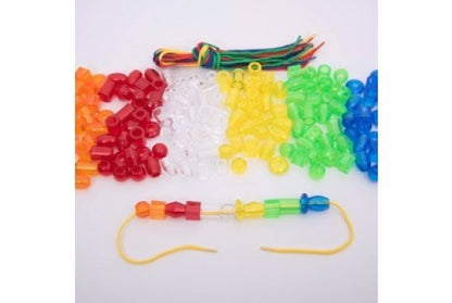 **Translucent Jumbo Lacing Beads - Pack of 180 + 12 laces