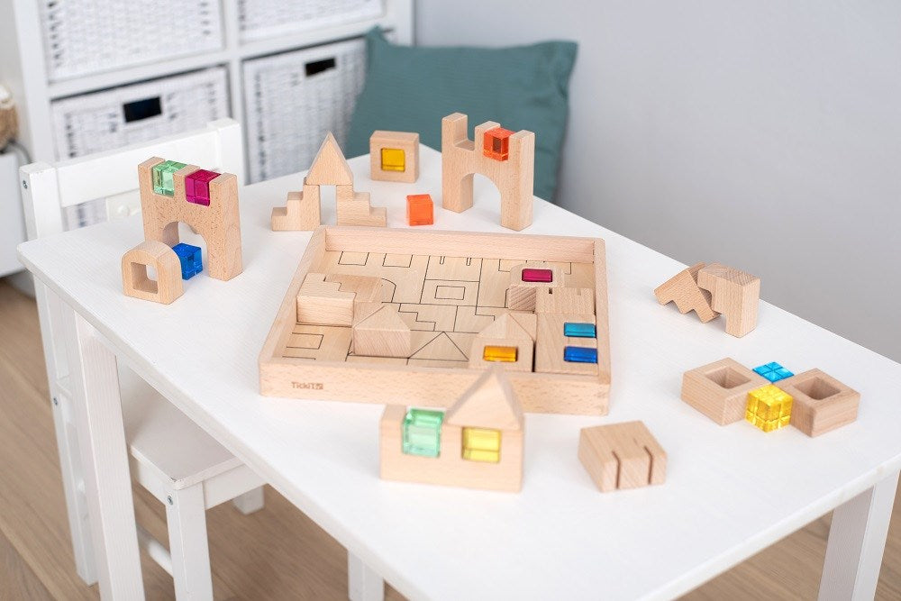Wooden Building Gem Blocks