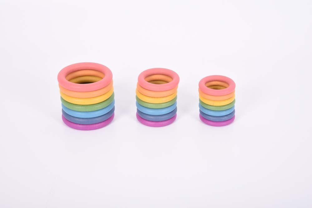 Rainbow Wooden Rings