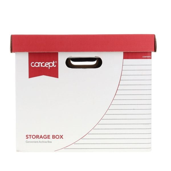Concept Archive Storage Box Pack of 10 - Red